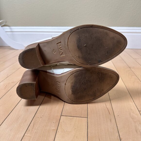 MIA Block Heel White Cowboy Western Boot Size 8.5 - Picture 8 of 12